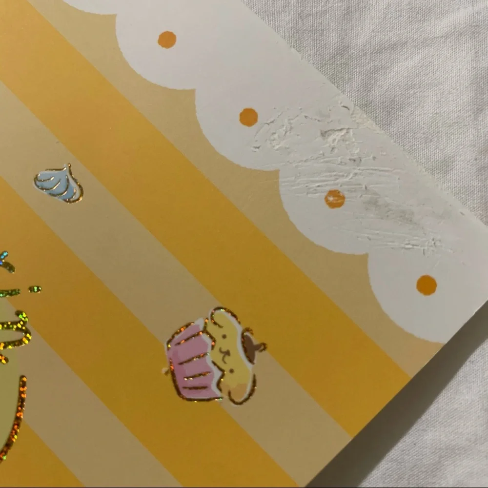 Pompompurin Yellow Medium-Sized Paperback Notebook with Free Sticker Sheet